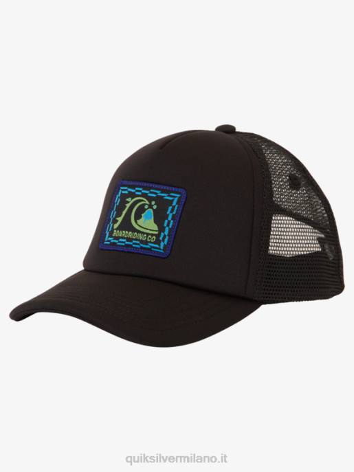 esso Quiksilver ragazzi 2-7 cappello da camionista con visiera subdola nero HTZR1891
