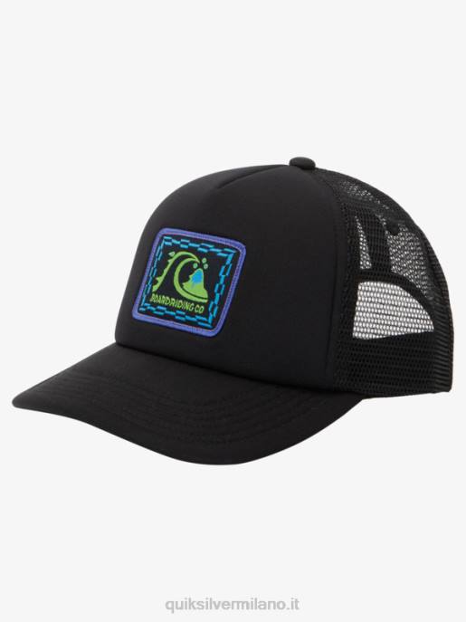 esso Quiksilver ragazzi 8-16 cappello snapback con visiera subdola nero HTZR2045