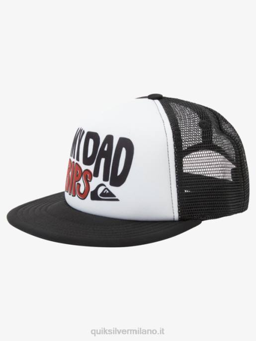 esso Quiksilver ragazzi Cappello da camionista eroe della città 2-7 bianco HTZR2036