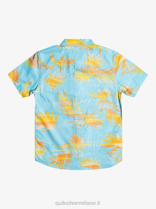 esso Quiksilver ragazzi 8-16 camicia a maniche corte strappata l\'azzurro del cielo squarciato HTZR2197