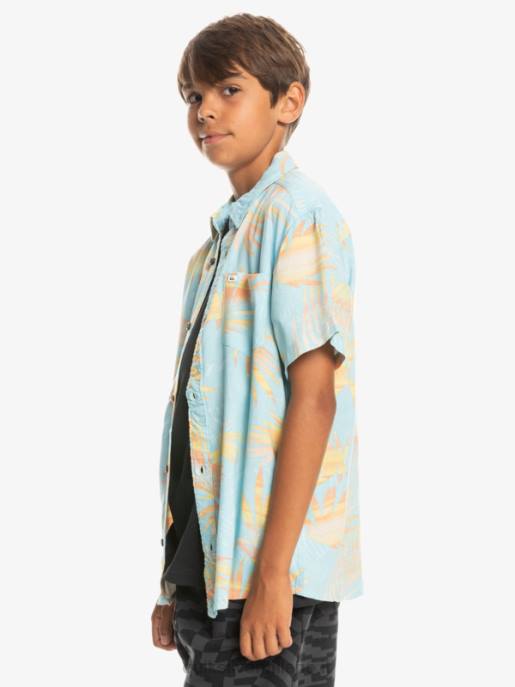 esso Quiksilver ragazzi 8-16 camicia a maniche corte strappata l\'azzurro del cielo squarciato HTZR2197