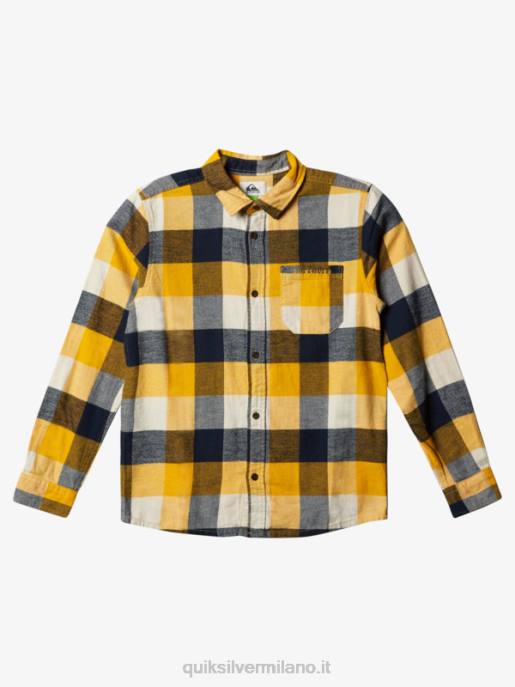 esso Quiksilver ragazzi 8-16 camicia di flanella a maniche lunghe motherfly betulla madre mosca 223 HTZR2306