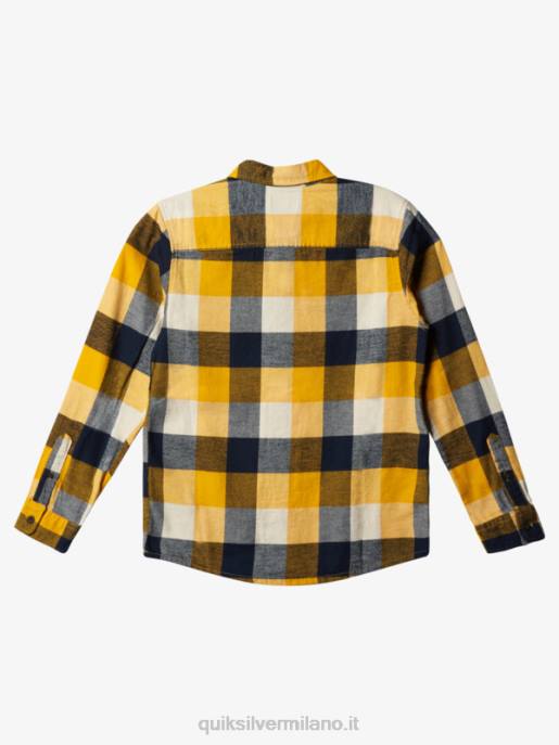 esso Quiksilver ragazzi 8-16 camicia di flanella a maniche lunghe motherfly betulla madre mosca 223 HTZR2306