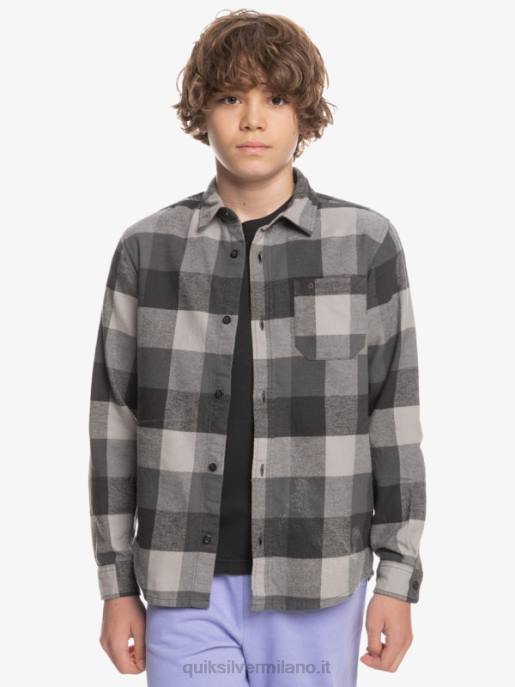 esso Quiksilver ragazzi 8-16 camicia di flanella a maniche lunghe motherfly cancello di ferro mamma mosca HTZR2307