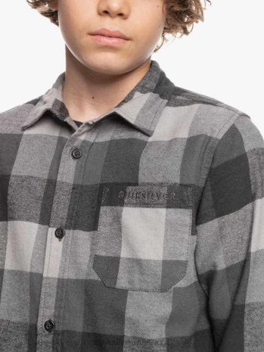 esso Quiksilver ragazzi 8-16 camicia di flanella a maniche lunghe motherfly cancello di ferro mamma mosca HTZR2307