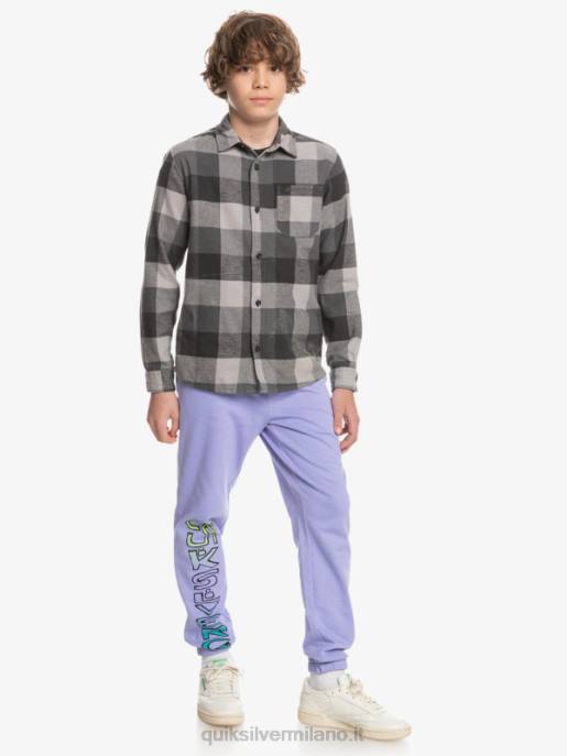 esso Quiksilver ragazzi 8-16 camicia di flanella a maniche lunghe motherfly cancello di ferro mamma mosca HTZR2307