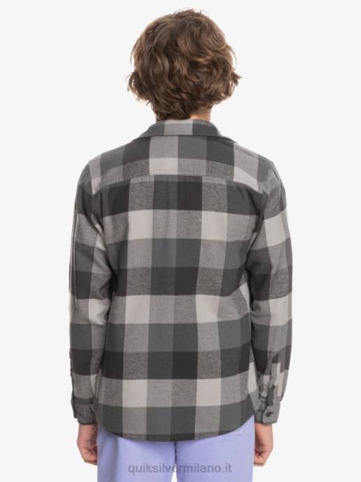 esso Quiksilver ragazzi 8-16 camicia di flanella a maniche lunghe motherfly cancello di ferro mamma mosca HTZR2307