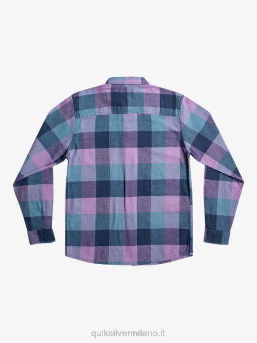 esso Quiksilver ragazzi 8-16 camicia di flanella a maniche lunghe motherfly insegne blu motherfly HTZR2304