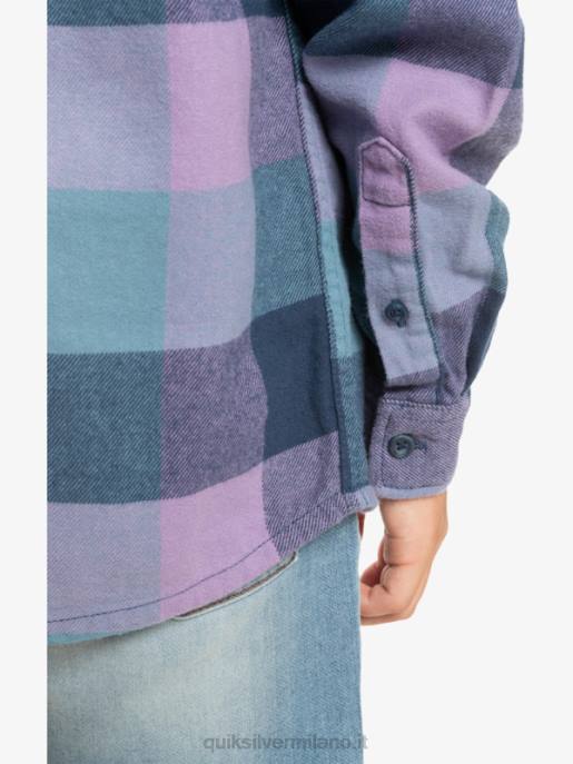 esso Quiksilver ragazzi 8-16 camicia di flanella a maniche lunghe motherfly insegne blu motherfly HTZR2304