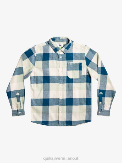 esso Quiksilver ragazzi 8-16 camicia di flanella a maniche lunghe motherfly madre mosca della salvia del deserto HTZR2305