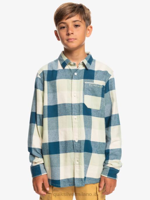 esso Quiksilver ragazzi 8-16 camicia di flanella a maniche lunghe motherfly madre mosca della salvia del deserto HTZR2305