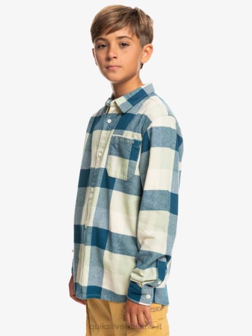 esso Quiksilver ragazzi 8-16 camicia di flanella a maniche lunghe motherfly madre mosca della salvia del deserto HTZR2305