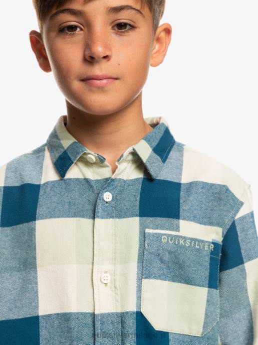 esso Quiksilver ragazzi 8-16 camicia di flanella a maniche lunghe motherfly madre mosca della salvia del deserto HTZR2305