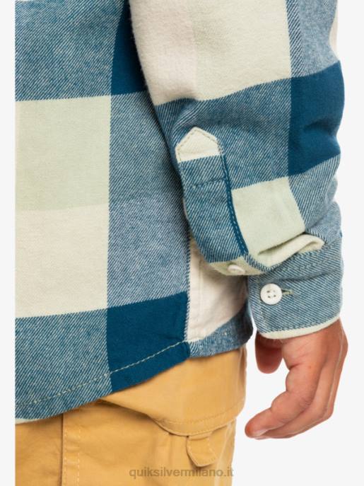 esso Quiksilver ragazzi 8-16 camicia di flanella a maniche lunghe motherfly madre mosca della salvia del deserto HTZR2305