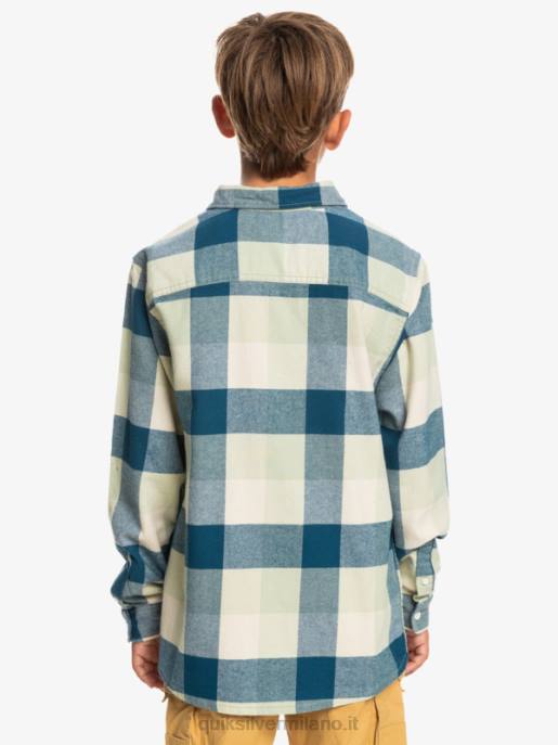 esso Quiksilver ragazzi 8-16 camicia di flanella a maniche lunghe motherfly madre mosca della salvia del deserto HTZR2305