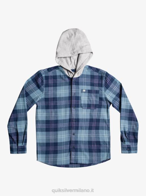 esso Quiksilver ragazzi 8-16 halidon camicia a maniche lunghe con cappuccio harelaw blu provenzale HTZR2310