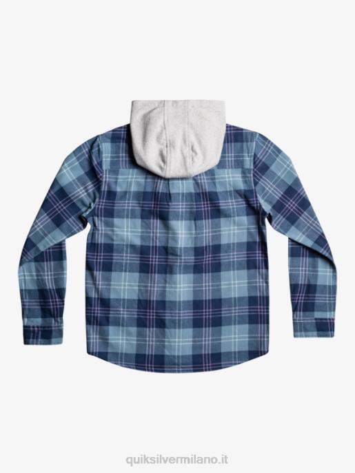 esso Quiksilver ragazzi 8-16 halidon camicia a maniche lunghe con cappuccio harelaw blu provenzale HTZR2310