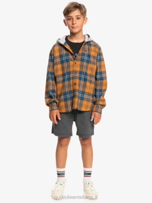 esso Quiksilver ragazzi 8-16 halidon camicia a maniche lunghe con cappuccio harelaw di zucchero di canna HTZR2309