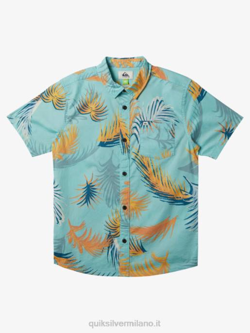 esso Quiksilver ragazzi camicia a maniche corte glitch tropicale glitch tropicale blu angelo HTZR1912