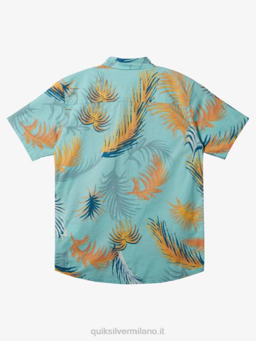 esso Quiksilver ragazzi camicia a maniche corte glitch tropicale glitch tropicale blu angelo HTZR1912