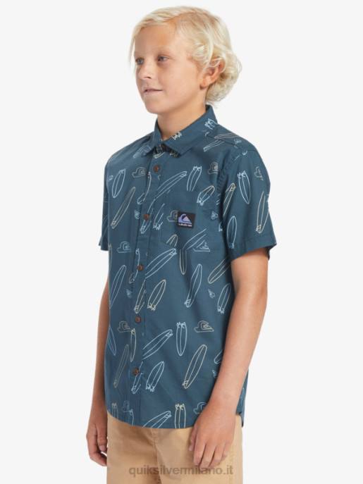 esso Quiksilver ragazzi dov\'è la mia maglietta a maniche corte mezzanotte marina dov\'è la mia tavola HTZR2009