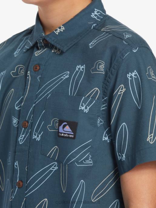 esso Quiksilver ragazzi dov\'è la mia maglietta a maniche corte mezzanotte marina dov\'è la mia tavola HTZR2009