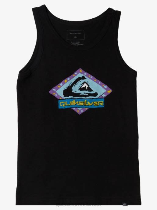 esso Quiksilver ragazzi 2-7 t-shirt canotta con telaio funky nero HTZR2263