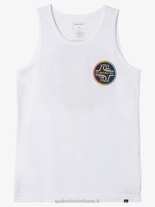 esso Quiksilver ragazzi T-shirt con serbatoio a bolle d'aria 8-16 bianco HTZR2227
