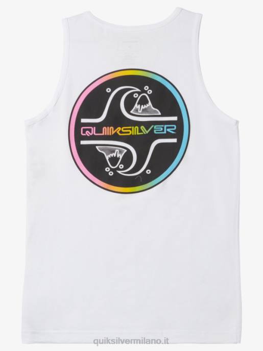 esso Quiksilver ragazzi T-shirt con serbatoio a bolle d\'aria 8-16 bianco HTZR2227