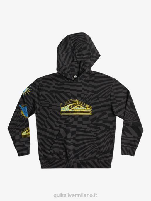 esso Quiksilver ragazzi Felpa con cappuccio oversize 8-16 volte radicale radicale nero volte 231 HTZR2052