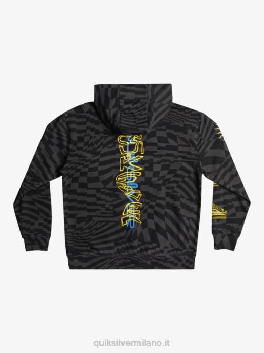 esso Quiksilver ragazzi Felpa con cappuccio oversize 8-16 volte radicale radicale nero volte 231 HTZR2052