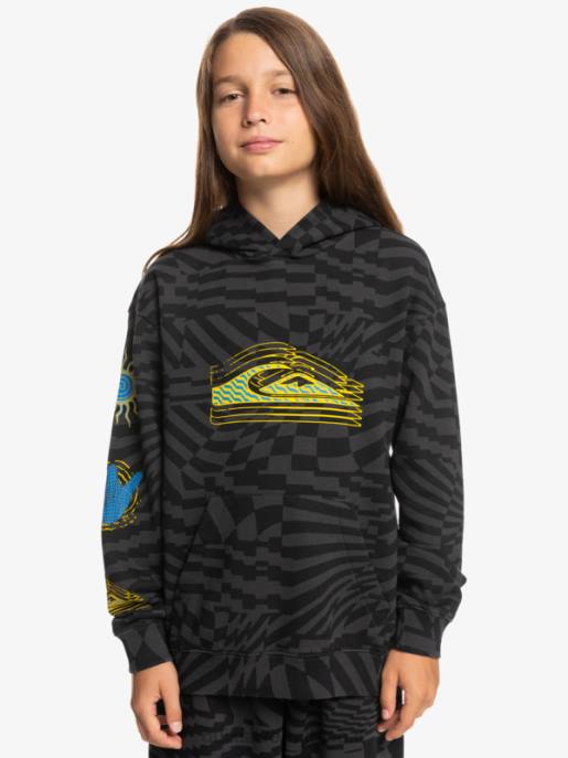 esso Quiksilver ragazzi Felpa con cappuccio oversize 8-16 volte radicale radicale nero volte 231 HTZR2052