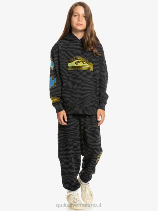 esso Quiksilver ragazzi Felpa con cappuccio oversize 8-16 volte radicale radicale nero volte 231 HTZR2052