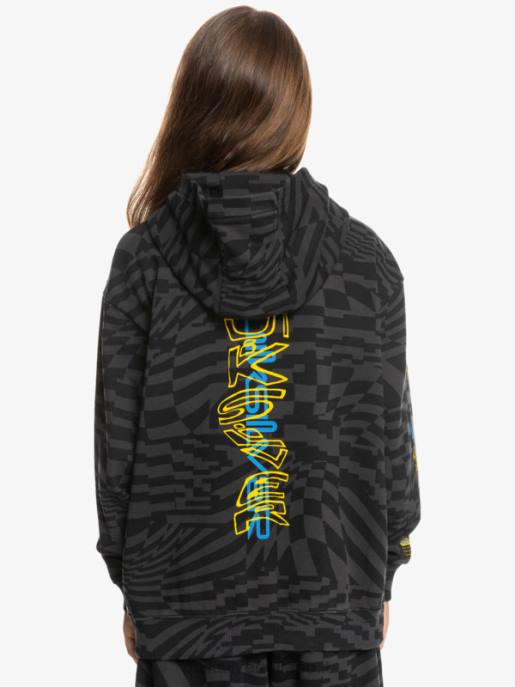 esso Quiksilver ragazzi Felpa con cappuccio oversize 8-16 volte radicale radicale nero volte 231 HTZR2052