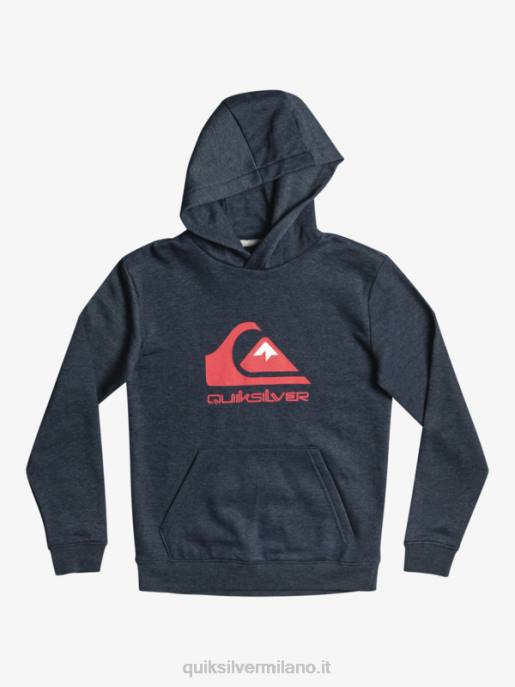esso Quiksilver ragazzi Top in pile con logo grande 8-16 giacca blu navy melange HTZR2247