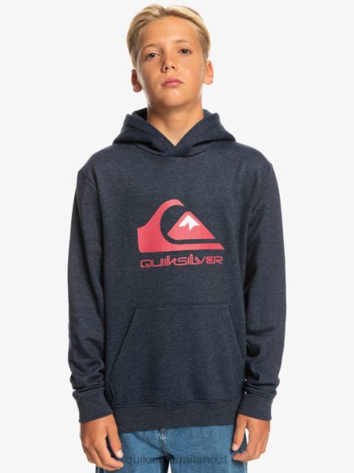 esso Quiksilver ragazzi Top in pile con logo grande 8-16 giacca blu navy melange HTZR2247