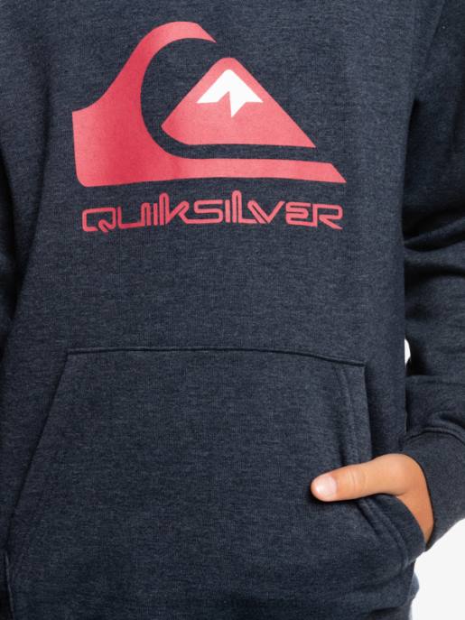 esso Quiksilver ragazzi Top in pile con logo grande 8-16 giacca blu navy melange HTZR2247