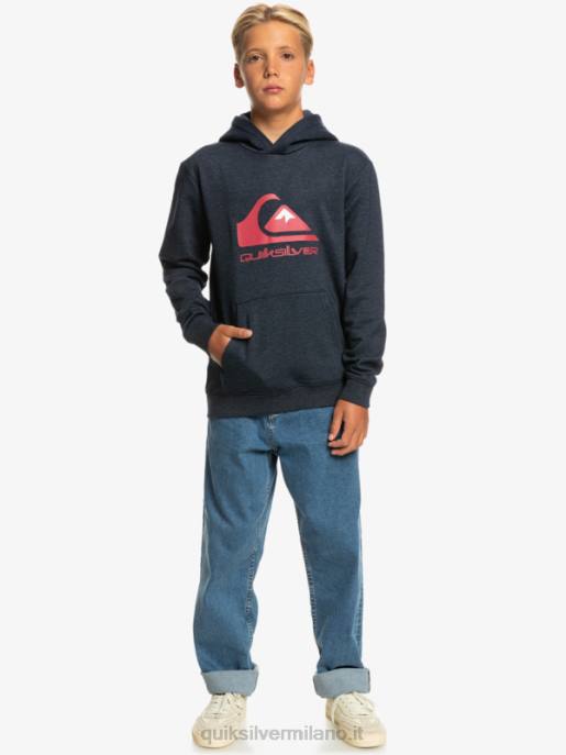 esso Quiksilver ragazzi Top in pile con logo grande 8-16 giacca blu navy melange HTZR2247
