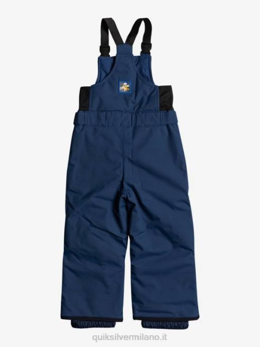 esso Quiksilver ragazzi 2-7 pantaloni da neve blu navy con isolamento boogie insegne blu HTZR2296