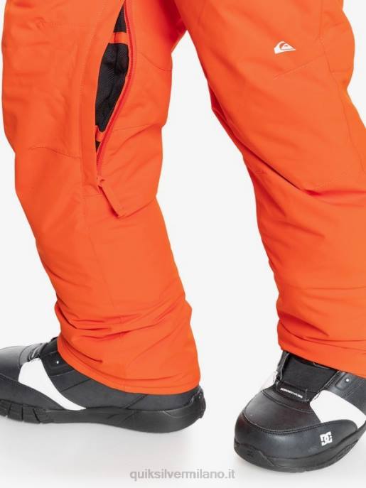 esso Quiksilver ragazzi 8-16 Pantaloni da neve arancioni isolanti Estate 8-16 purea di zucca HTZR2291