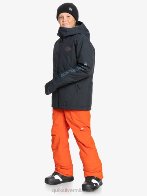 esso Quiksilver ragazzi 8-16 Pantaloni da neve arancioni isolanti Estate 8-16 purea di zucca HTZR2291