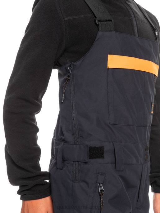 esso Quiksilver ragazzi 8-16 pantaloni con bretelle da neve isolanti mash up vero nero HTZR2318