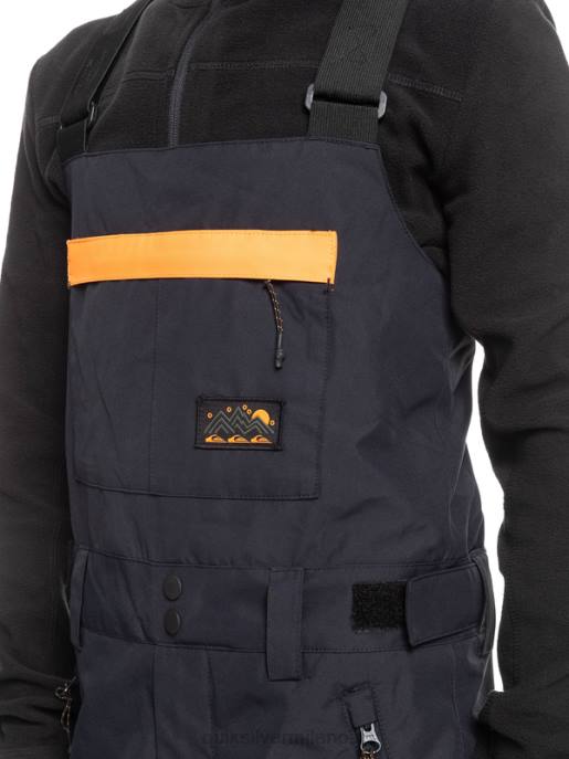 esso Quiksilver ragazzi 8-16 pantaloni con bretelle da neve isolanti mash up vero nero HTZR2318