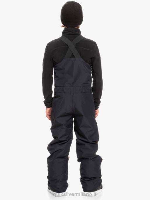 esso Quiksilver ragazzi 8-16 pantaloni con bretelle da neve isolanti mash up vero nero HTZR2318