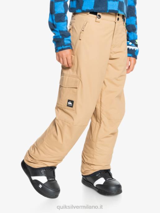 esso Quiksilver ragazzi 8-16 pantaloni da neve cachi isolanti porter tannino HTZR2260