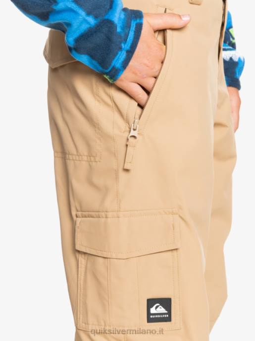 esso Quiksilver ragazzi 8-16 pantaloni da neve cachi isolanti porter tannino HTZR2260