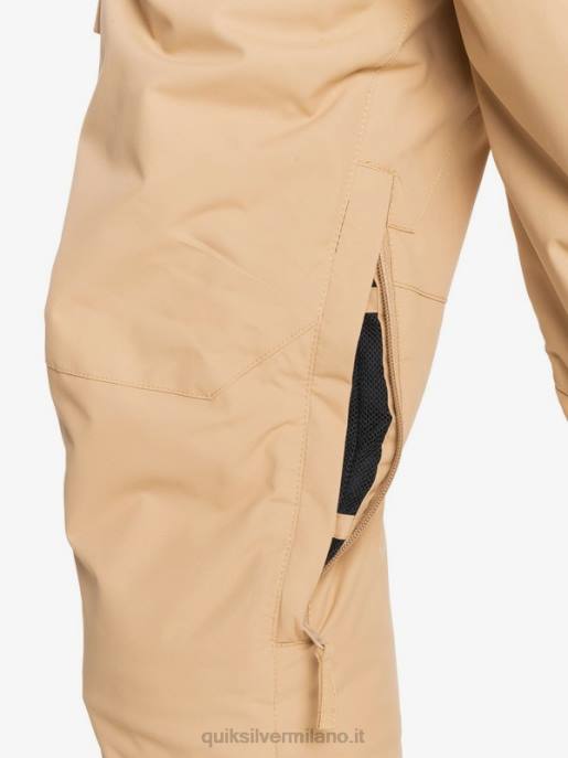 esso Quiksilver ragazzi 8-16 pantaloni da neve cachi isolanti porter tannino HTZR2260