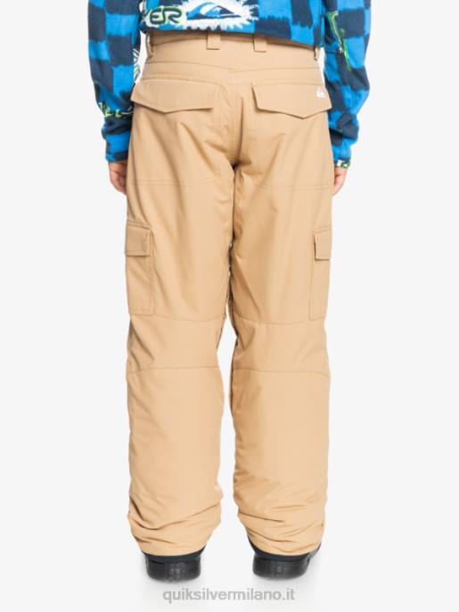 esso Quiksilver ragazzi 8-16 pantaloni da neve cachi isolanti porter tannino HTZR2260