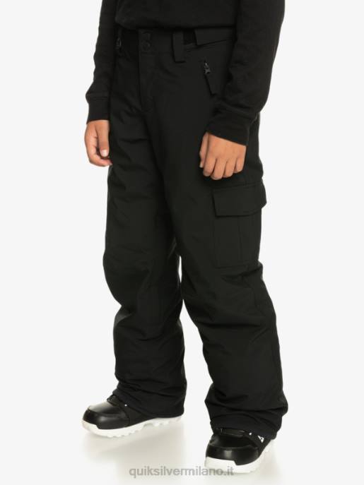 esso Quiksilver ragazzi 8-16 pantaloni da neve neri isolanti porter vero nero HTZR2258