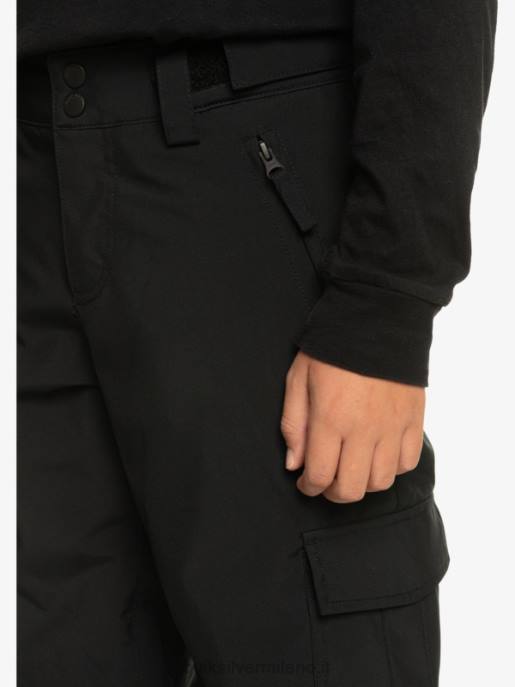 esso Quiksilver ragazzi 8-16 pantaloni da neve neri isolanti porter vero nero HTZR2258
